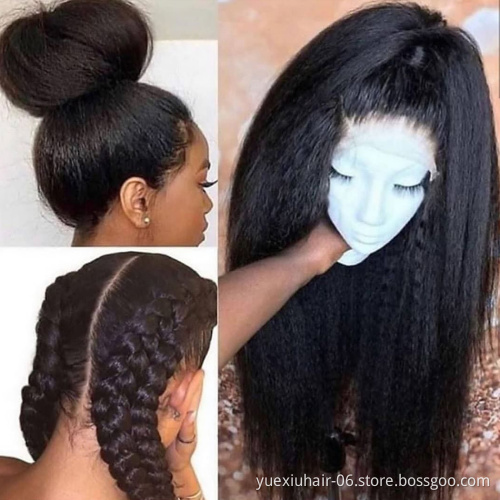 5x5 lace Closure kinky straight  Wig Cheap Wholesale Hair Wigs Human Lace Front Closure  Full Virgin Brazilian Cuticle human wig